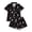 00@Black1207, variant on Elegyee Toddler Girls 2 Piece Halloween Pajama Sets Button Down Shirt Shorts, Size 3-4