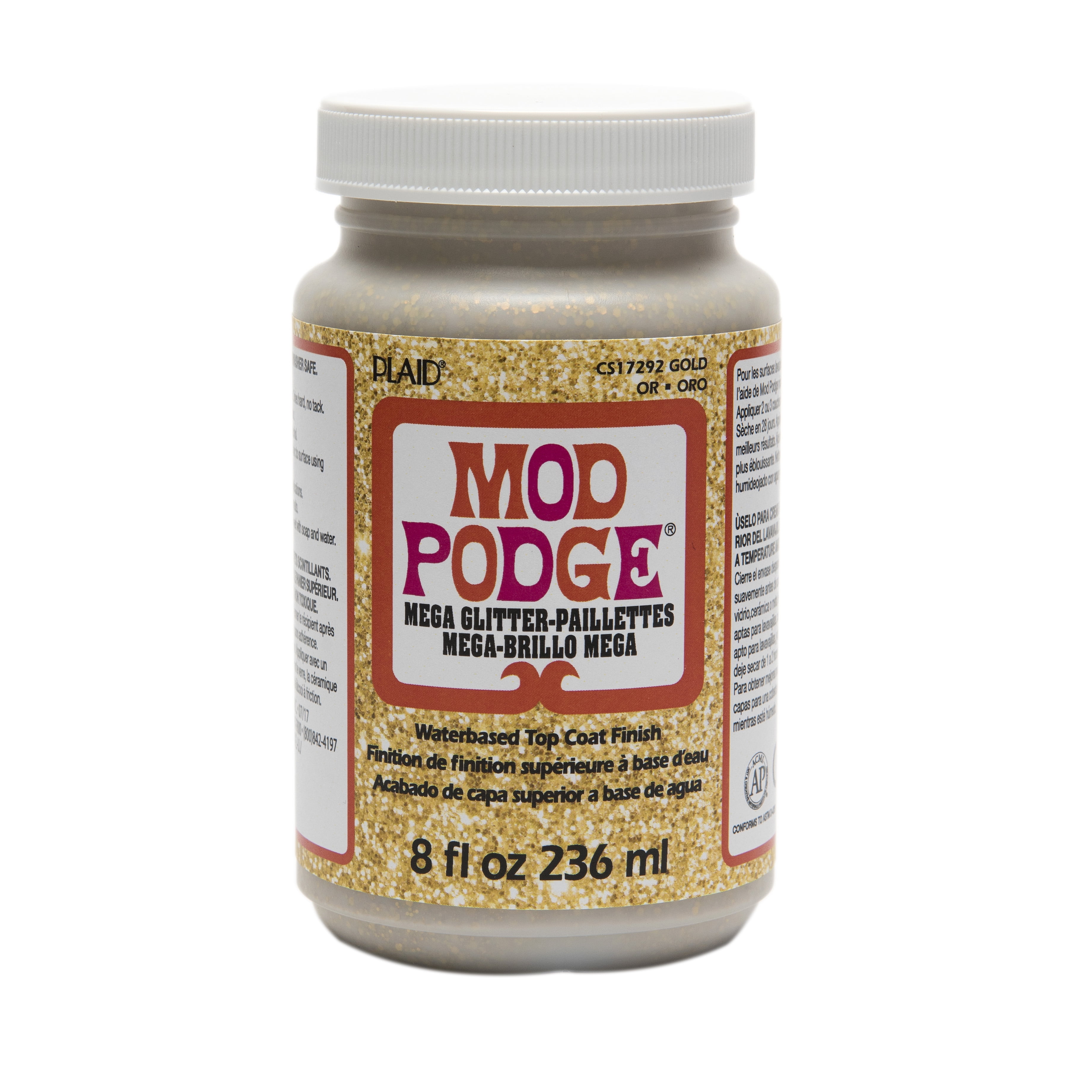 Plaid Mod Podge Mega Glitter, Gold