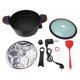 thumbnail image 2 of Sartén y Sartén Eléctrica de 12 Pulgadas, Olla Eléctrica sin HUMO para Interiores con temperatura Ajustable de 1500 W Con PlacA de y Tapa Para Saltear en la cocina, 2 of 7