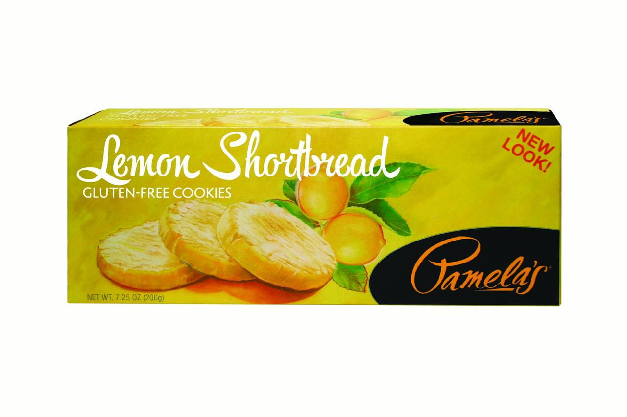 Pamela's Products Shortbread Cookies, Lemon, 7.25 Oz