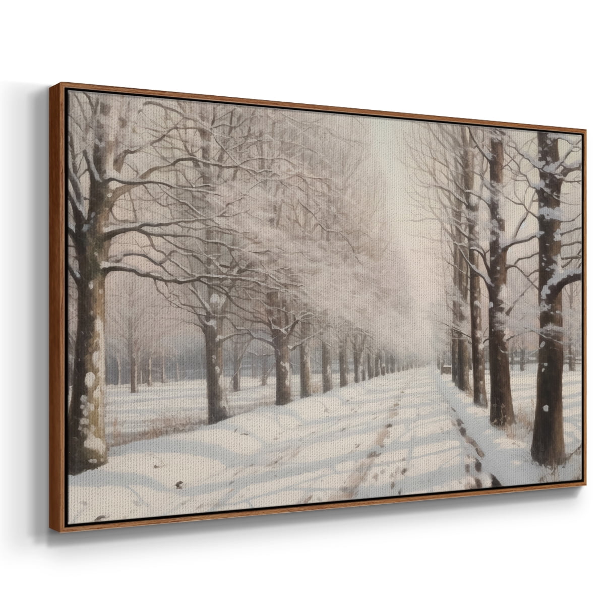 Vintage Landscape-XIII By Wexford Home Framed in Walnut Wood Gallery Wrapped Canvas 17 in. x 25 in.