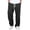 Black@GC@, variant on Mens Casual Pants Wide Leg Waffle Pants for Men Trendy Elastic Waist Drawstring Solid Soft Casual Joggers Pant With Pockets