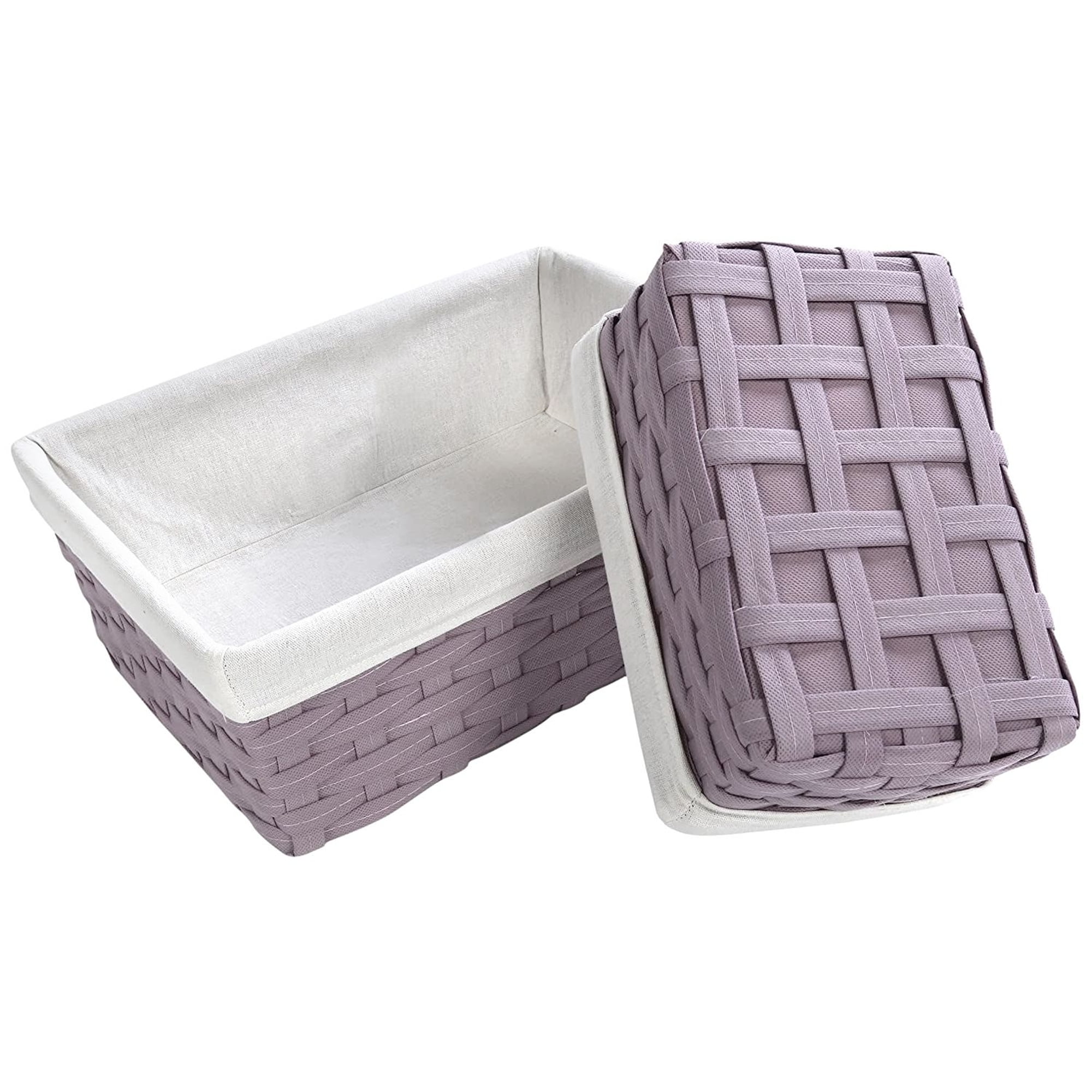 WeeNest Baskets for Organizing, Storage Basket, Wicker Baskets, Undershelf  Storage Basket, Baskets for Closet Organization, Rectangular Basket, Resin