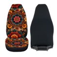 thumbnail image 5 of HUISEFOR Mandala Floral Car Seat Cover Breathable Soft Car Seat Covers Protector Elastic Polyester Cars Accessories Washable Universal Fit for Most Sedan SUV 2 Pack, 5 of 7
