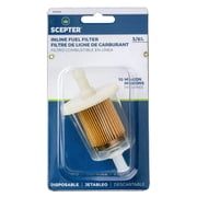 Scepter, 07480, in Line Fuel Filter. Color Clear. Assembled Product Height. 6.19 6.19 Tall