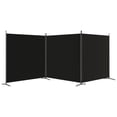 thumbnail image 2 of vidaXL 3-Panel Room Divider Black 525x180 cm Fabric, 2 of 5