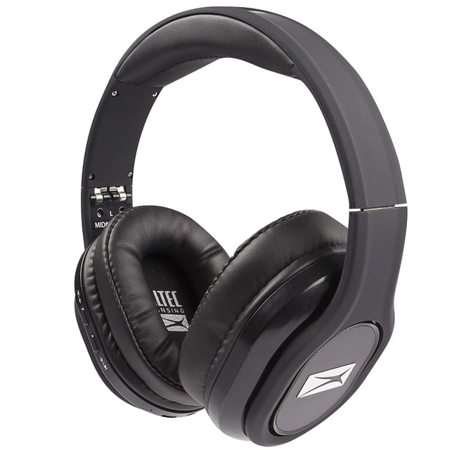 Altec Lansing MZX668-BLK Evolution 2 Auriculares Bluetooth, solo pregúntale a Siri y Google Voice Assistant, alcance inalámbrico de 30 pies, 8 horas de duración de la batería, graves dinámicos, contro