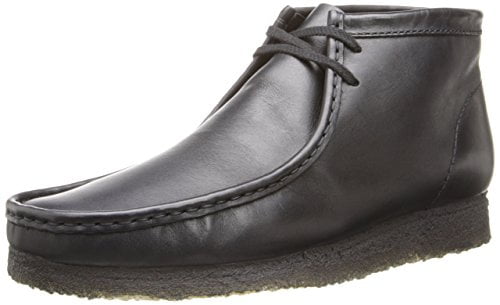 mens black leather wallabees