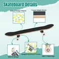 thumbnail image 4 of 31'' Complete Skateboard 7 Layer Canadian Maple Double Kick Deck Skateboards Pineapple Skate Board for Beginner Adult Gifts, 4 of 5
