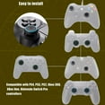 thumbnail image 3 of 2 Pair / 4 Pcs] Wireless Controllers Silicone Analog Thumb Grip Stick Cover, Game Remote Joystick Cap Compatible with PS4 Dualshock 4/ PS3 Dualshock 3/ PS2 Dualshock/Xbox One/360, Black/White, 3 of 8