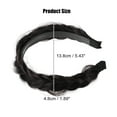 thumbnail image 2 of Unique Bargains 1 Pcs 1.89 Inch Wide Synthetic Hair Braided Headband Hair Hoop for Women and Girl Black Brown, 2 of 7