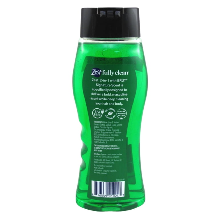 Zest For Men Hair & Body Wash 2-In-1 Signature Scent 18oz (Pack of