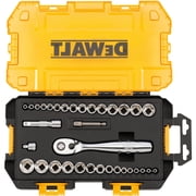DEWALT Tough Box Tool Kit, 1/4 & 3/8 Drive Socket Set