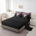 thumbnail image 5 of jejeloiu Personalized Letter P Bedding Comforter Set 7 Pieces,Monogrammed Theme Full Bedding Set,Ribbon Bow Knot Fitted Flat ,Ultra Soft Bedroom Decor Reversible, 5 of 8