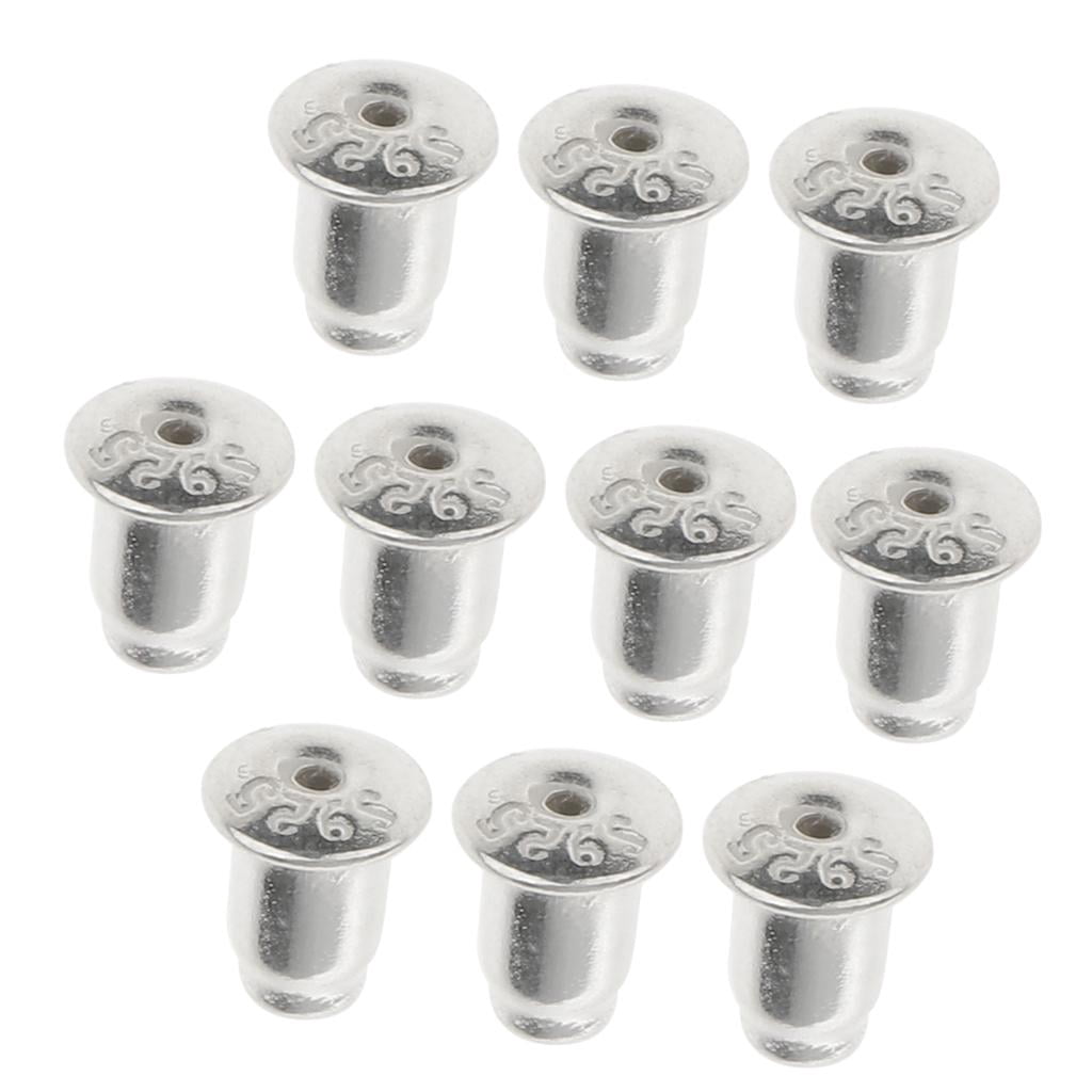 10x Sterling Earring Backs Ear Nuts Earring Keeper 4mm