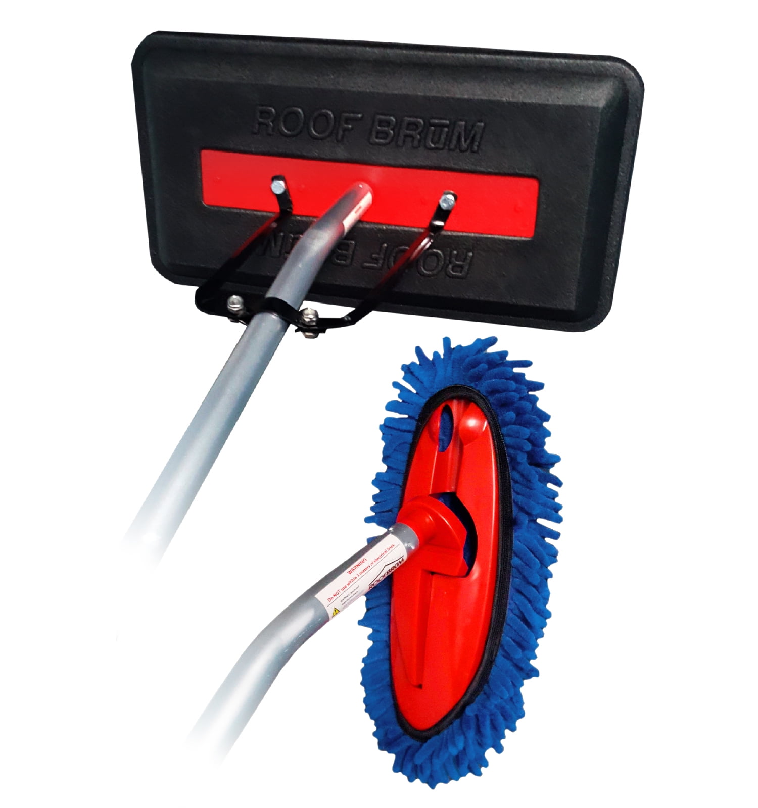 RoofBrum Foam Snow Rake Plush Wash Kit, 22 Foot Reach No Scratch Snow