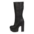 thumbnail image 4 of Women Leatherette Block Heel Boot - Cosplay, Costume, Sexy - Lace Up Boot - GC92 By Wild Diva, 4 of 6