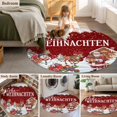 thumbnail image 5 of Round Rug 7Ft Washable Non-Slip, Red Christmas Circle Area Rugs for Living Room Bedroom, Santa Snowman Snowflake Gifts Elk Indoor Floor Mats Carpet Runner for Home Decor Aesthetic, 5 of 8