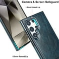 thumbnail image 4 of for Samsung Galaxy S23 Ultra PU Leather Back Case, Built-in Invisible Stand [Compatible with Magsafe] Protective Slim Kickstand Anti-fall Phone Cover Compatible with Samsung Galaxy S23 Ultra, Blue, 4 of 8