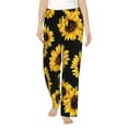 thumbnail image 2 of Lsque Sunflower 6 Print Women's Pajama Pants, Lounge Pant - Comfortable Home Wear,Elastic Waistband, Stylish Design-XX-Large, 2 of 9
