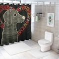 thumbnail image 7 of Orinice Love Heart Dog Bathroom Decor Set, Multi-Size Colorful Luxurious Graphic Print Polyester Fabric Fashion Shower Curtain with Hooks, Chic Modern Design for Bathroom 60x72, 7 of 7