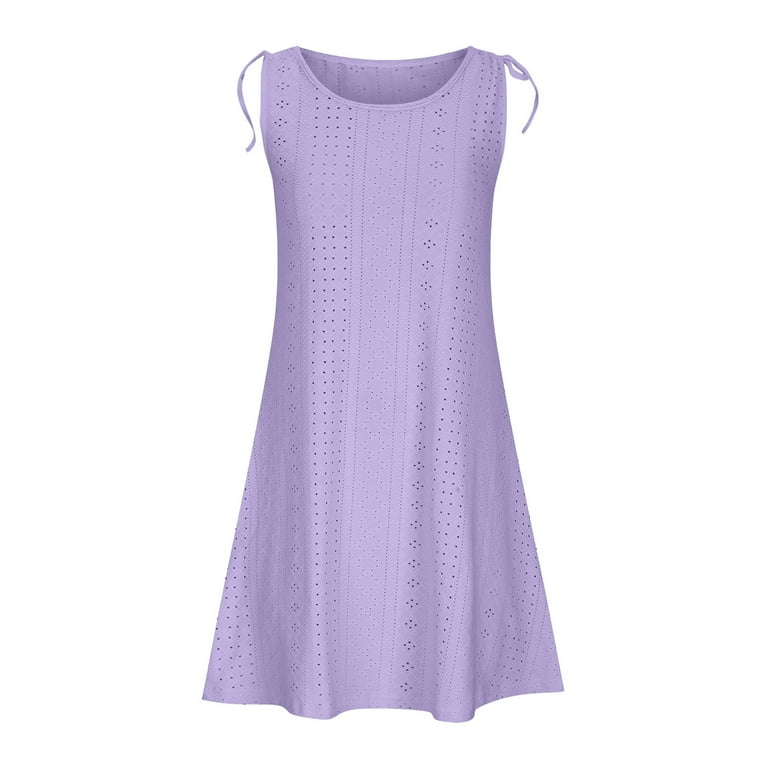 Summer Tie Shoulder Eyelet Dress Summer Tie Shoulder Eyelet Dress