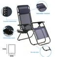thumbnail image 6 of Zero Gravity Chair Patio Lounge Chairs Lounge Patio Chaise 1 Pack Adjustable Reliners for Pool Yard with Cup Holder, 6 of 7