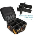 thumbnail image 4 of FORMRS Travel Makeup Bag Large Capacity Train Case Cosmetic Organizer with Adjustable Dividers, Black Fish Pattern, 4 of 8