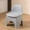 Gray, variant on Kumdkd Plastic Backrest Stool for Kids - 15.7x12.5x10.2in Thickened Household Chair with Reinforced Base, Green, Detachable & Easy Clean