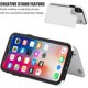thumbnail image 4 of Funda tipo cartera para iPhone Xs iPhone X con tarjetero, funda de piel sintética de primera calidad con ranuras para tarjetas, cierre magnético doble y cubierta duradera a prueba de golpes (azul), 4 of 7