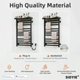 thumbnail image 5 of SIOYIE Smart Heated Towel Rack, 290W Wall-Mounted Electric Towel Warmer with Shelf, 8-Bar, Wi-Fi App Control, 1-24H Timer, 115℉-155℉, Low Carbon Steel, IPX5, Plug-in/Hardwired, Black, 5 of 9