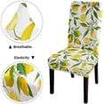 thumbnail image 4 of Chair Covers for Dining Room Set of 6,Stretch Kitchen Chair Slipcover 6 Pieces, Dining Chair Cover 6 Pack, Washable and Removable (Lemon), 4 of 5