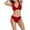 Wine, variant on Amzcrzy Women's Two Piece Bikini Set Sexy Swimsuits Two Piece High Waisted Bathing Suits V Cut Bottom Beachwear