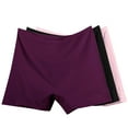 thumbnail image 2 of uublik Value 3-Pack, Womens Underwear Briefs High Waist Breathable Briefs Soft Underpants Ladies Stretch Panties Period Underwear for Teens Wine, 2 of 6