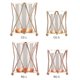 thumbnail image 3 of Wrought Iron Vase Large Mouth Geometric Column Flower Stand Glass Bottles for Home Living Roon Office Wedding Decoration Rose gold L, 3 of 4