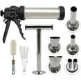 thumbnail image 5 of WYJ Stainless Steel Jerky Gun, Sausage Maker, Handmade Beef Jerky Gun with 5 Stainless Nozzles Meat Pusher Cleaning Brushes Kit-0614, 5 of 6