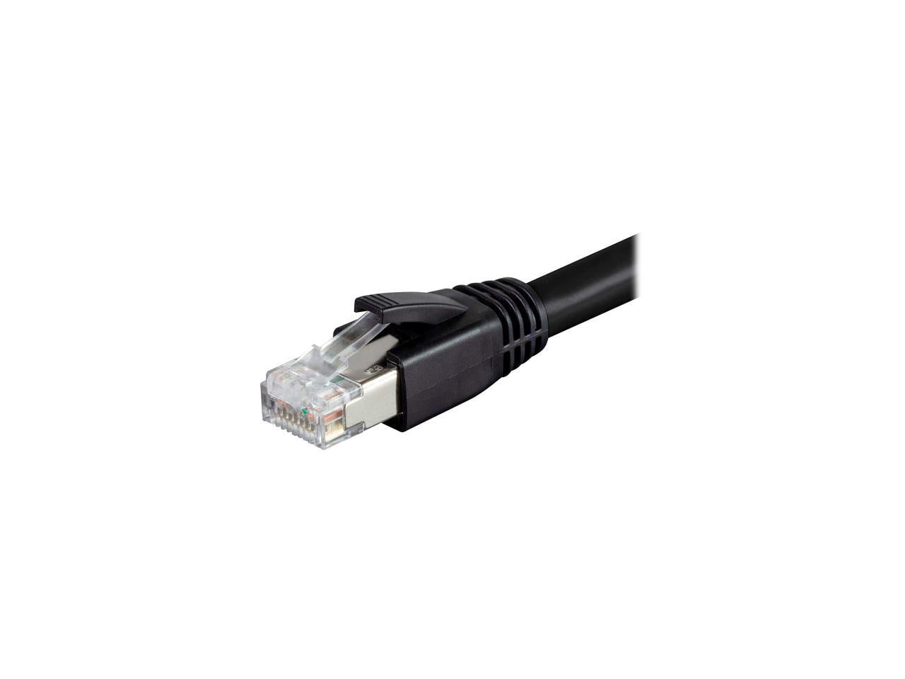 Nippon Labs Cat8 RJ45 50FT Ethernet Patch Internet Network LAN Cable, Indoor/Outdoor, 24AWG, Shielded Latest 40Gbps 2000Mhz, Weatherproof S/FTP for Router, PS4, PS5, Xbox, PoE, Switch, Modem (Black)