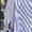 Green, variant on Women Striped Blouses Vertical Stripe Collar Split V Neck Tie Ruffle Cuff Shirt Back Split High Low Hem Loose Casual Shirts