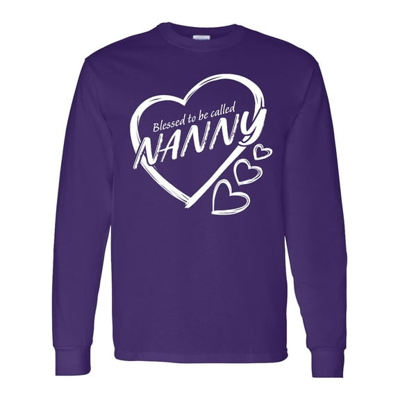 Inktastic Blessed to Be Called Nanny Long Sleeve T-Shirt