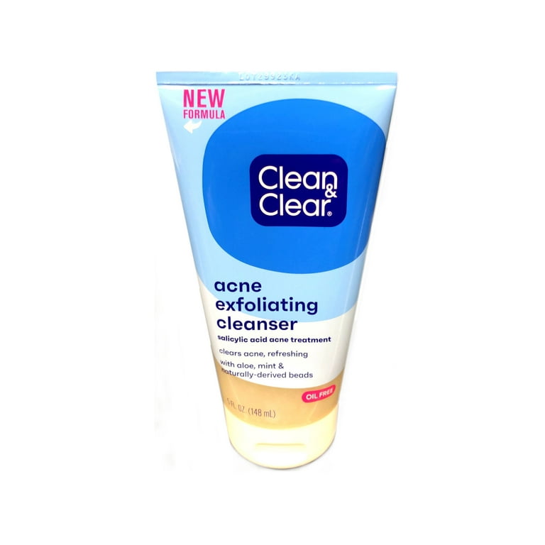 Clean Clear Acne Triple Clear Exfoliating Scrub Oil Free 5 oz Pack of 3 Walmart
