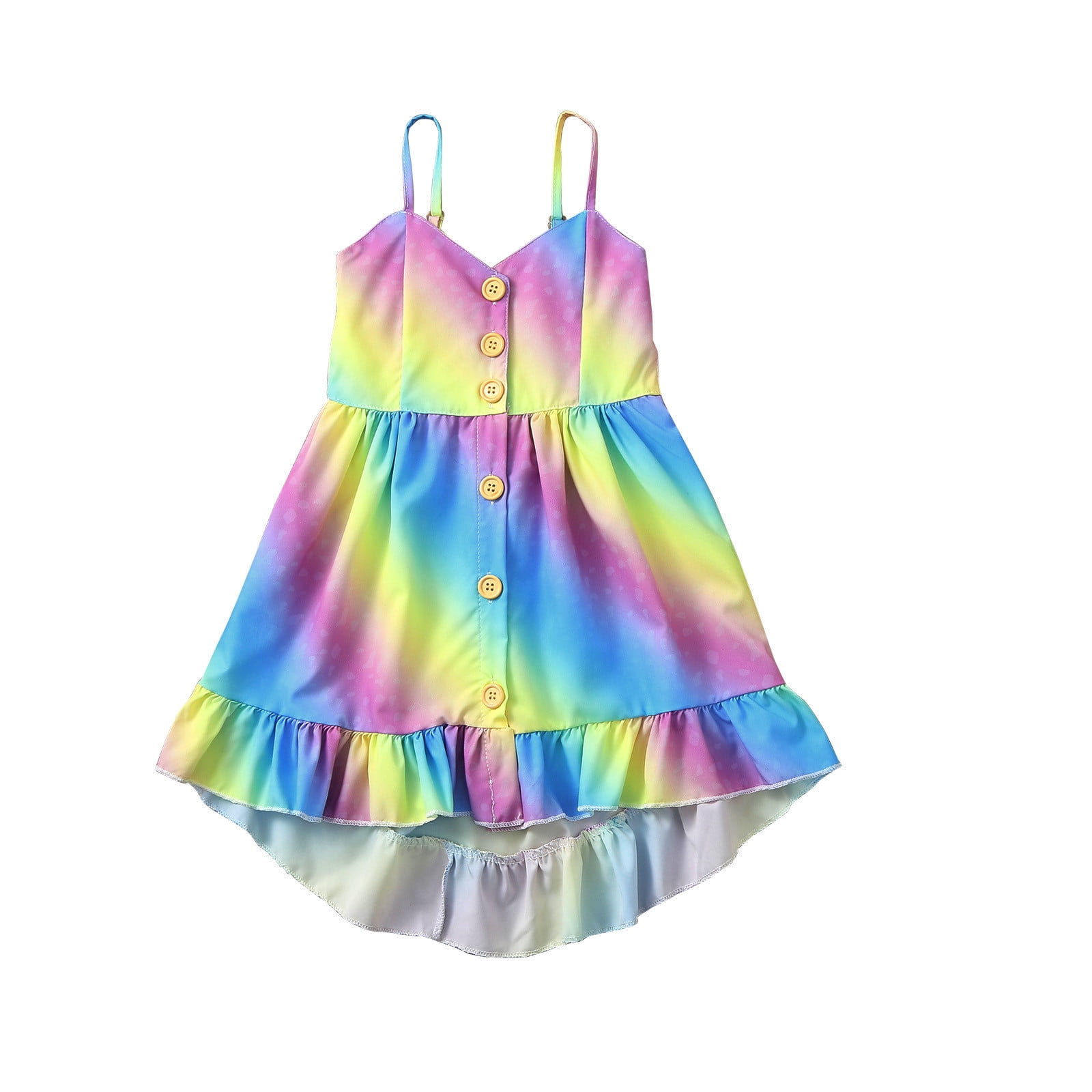 EHQJNJ Rainbow Dress for Girls Toddler Kids Baby Girls Rainbow Multicolor  Button Slip Dress Clothes Baby Girl Dresses 3-6 Months Girls Holiday Dress  - Walmart.ca