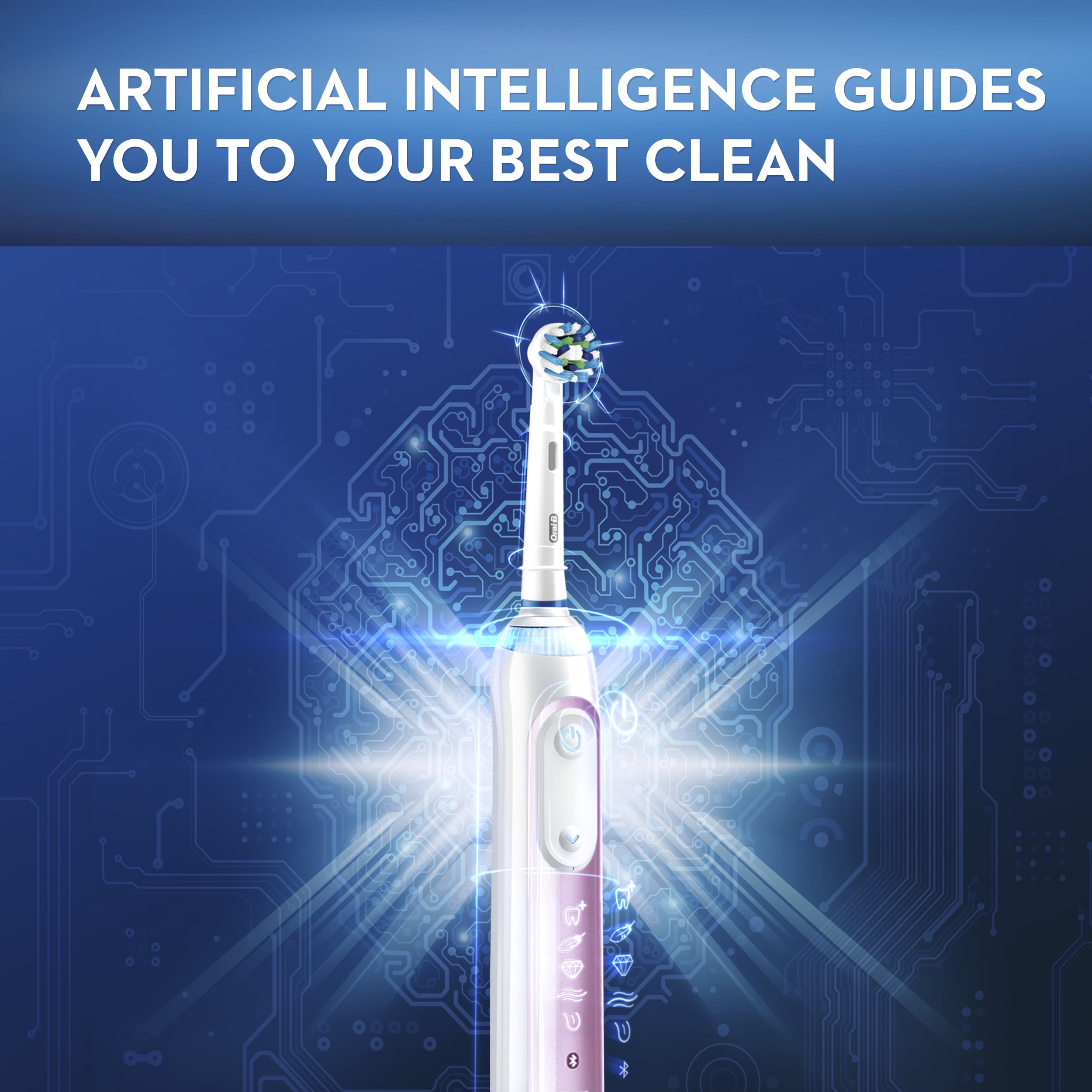 Oral-B Genius X Luxe Rechargeable Electric Toothbrush With Artificial  Intelligence, 7 Brush Heads, 1 Travel Case, Sakura Pink