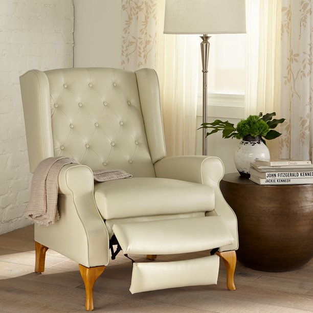 Brylanehome Queen Anne Style Tufted Wingback Recliner (400 Lb. Capacity) Chair (400 Lb. Capacity
