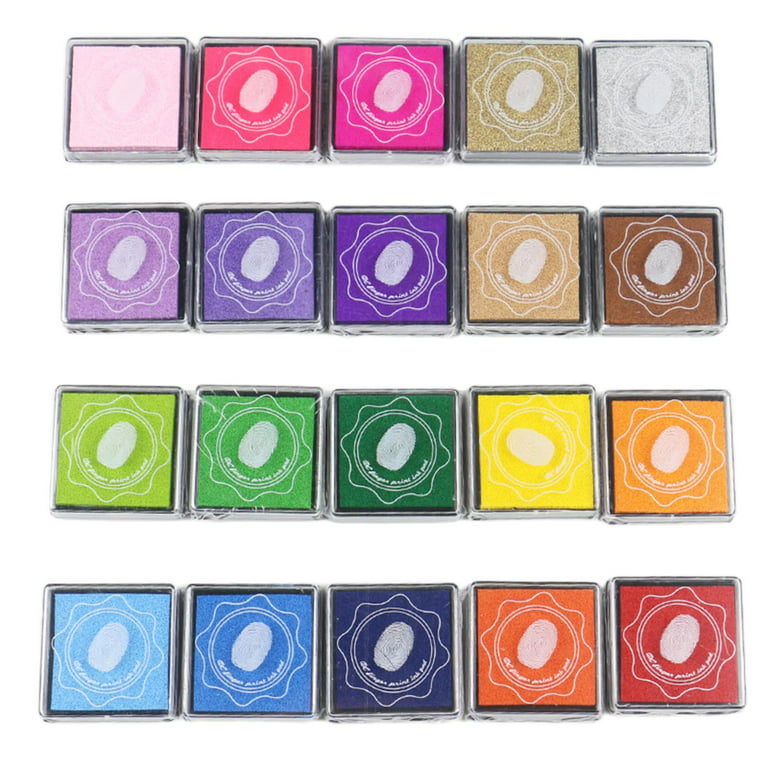 37 Colors Rainbow Multi Color Craft Ink Pad Stamps Partner DIY Color,Washable Finger Ink Stamp Pads for Kids, Paper, Wood Fabric,Scrapbook, Painting