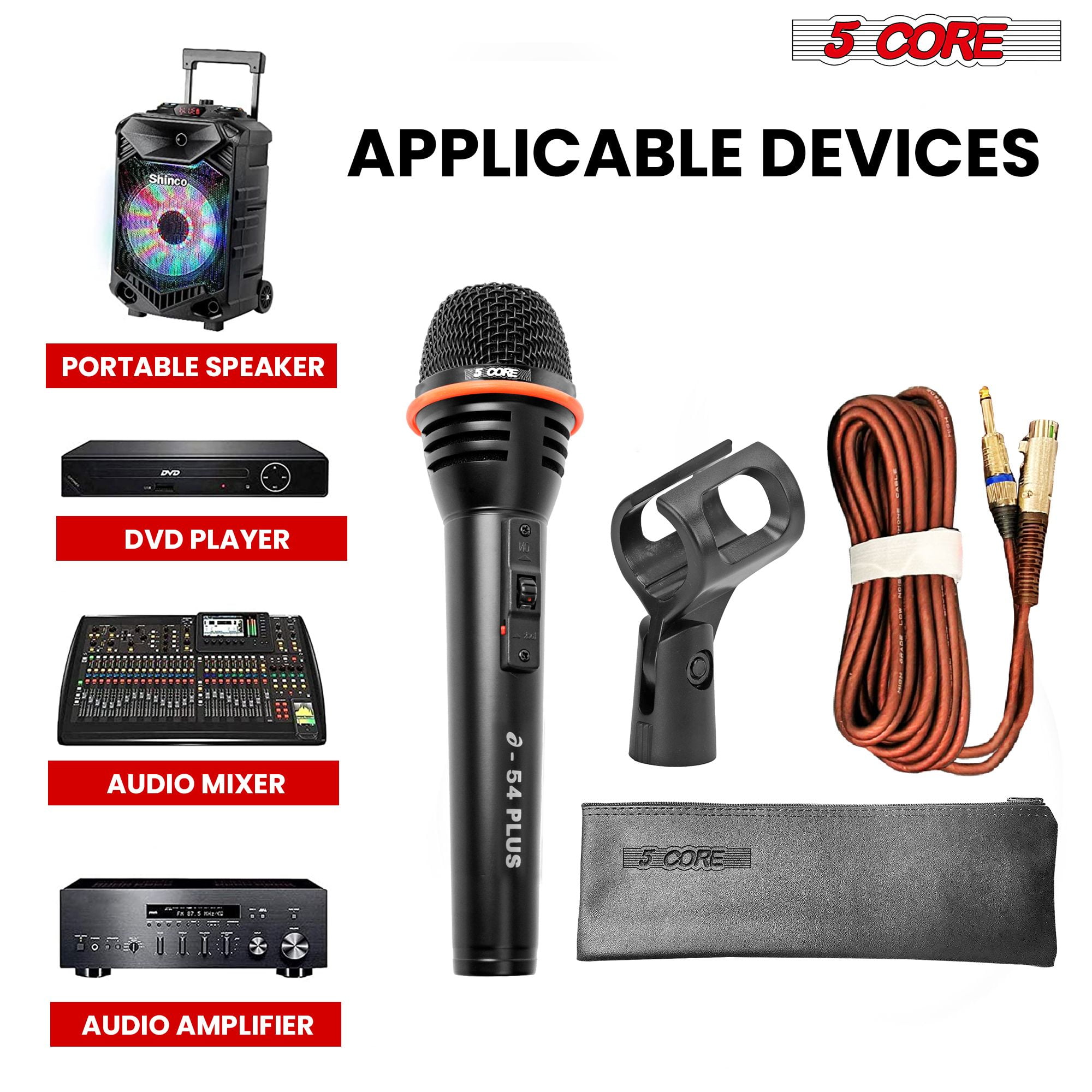 Microphone Dynamic Mic Karaoke Singing Studio XLR Mics Handheld Microfono