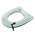 thumbnail image 1 of Monstrate Cubierta de inodoro de terciopelo de cuero cálido de gato de dibujos animados, almohadilla de tapa de asiento, alfombrilla de invierno de baño Juegos de accesorios de baño Verde Monstrate JJ17950-04B, 1 of 5
