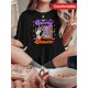 thumbnail image 1 of Women's Cotton Skeleton Hand Off Switch Printed T-Shirt, Casual Fashion Comfortable Soft Sports Short Sleeve T-Shirt, 1 of 7