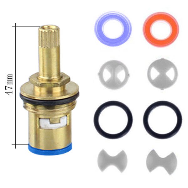 Goodhd Tap Valve spool and Replacement Ceramic Disc &Silicon Washer Gasket Insert 1/2\'\'