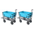 thumbnail image 2 of Mac Sports Chariot de Jardin Pliable Double Pont en Acier Résistant, Blue (2 Pack), 2 of 2
