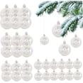 thumbnail image 4 of Adornos navideños iridiscentes XINYU 30 piezas Bolas transparentes 4 tamaños diferentes, 4 of 7